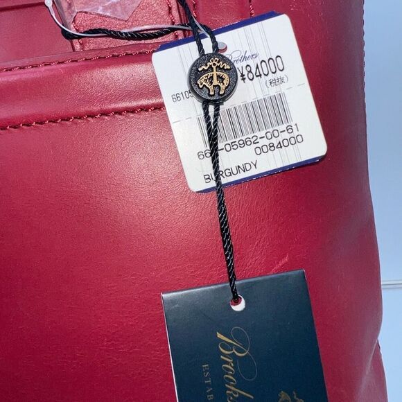 Brooks Brothers Bryce Red Leather Tote - Picture 2 of 14